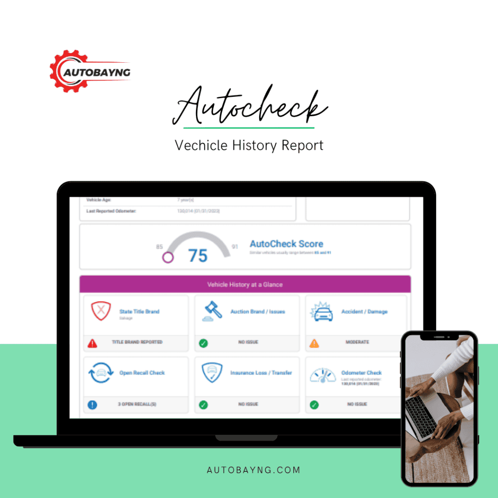 Autocheck vehicle history report image
